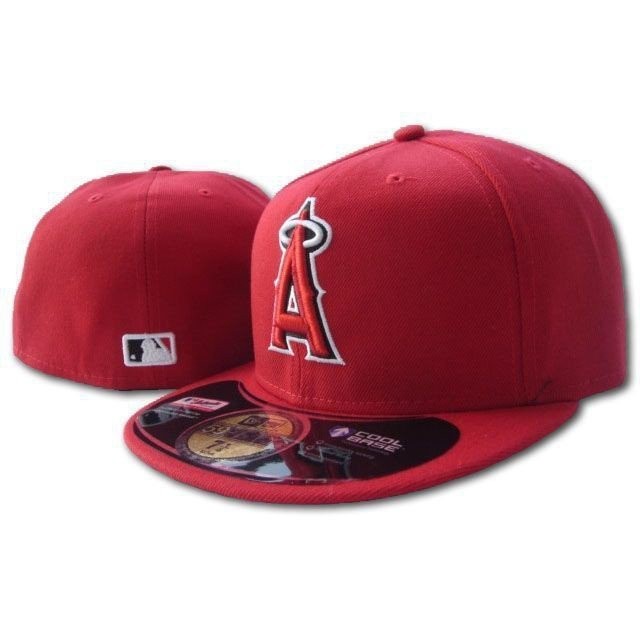 ใหม่ Era-59fifty Mlb Los Angeles Angels of Anaheim ผู้ชายผู้หญิง SnapBack Cap W Close Full Fit สีแดง