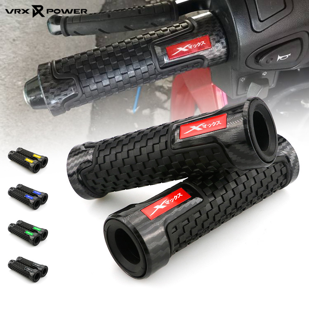 สําหรับ YAMAHA XMAX 300 2017-2024 ปลอกแฮนด์มือจับยางเจล ไม่ปิดผนึก รูปแบบคาร์บอนไฟเบอร์