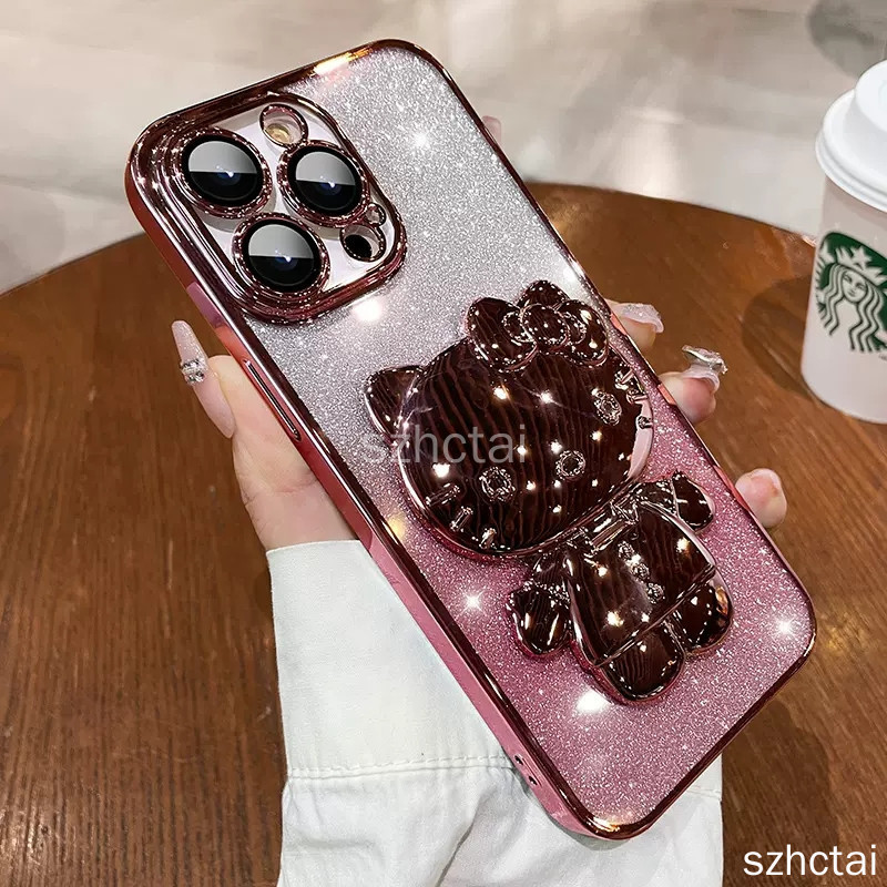 เคส iPhone 7 Plus 8 Plus 6 Plus 6s Plus 7 8 6 6s se 2020 กระจกเงา แฟชั่นแววผง ชุบ ซิลิโคนนุ่มกรณีกระต่ายน่ารักกรณีโทรศัพท์หลักฐานตก เคสโทรศัพท์ iPhone 7 Plus 8 Plus 6 Plus 6s Plus 7 8 6 6s se 2020