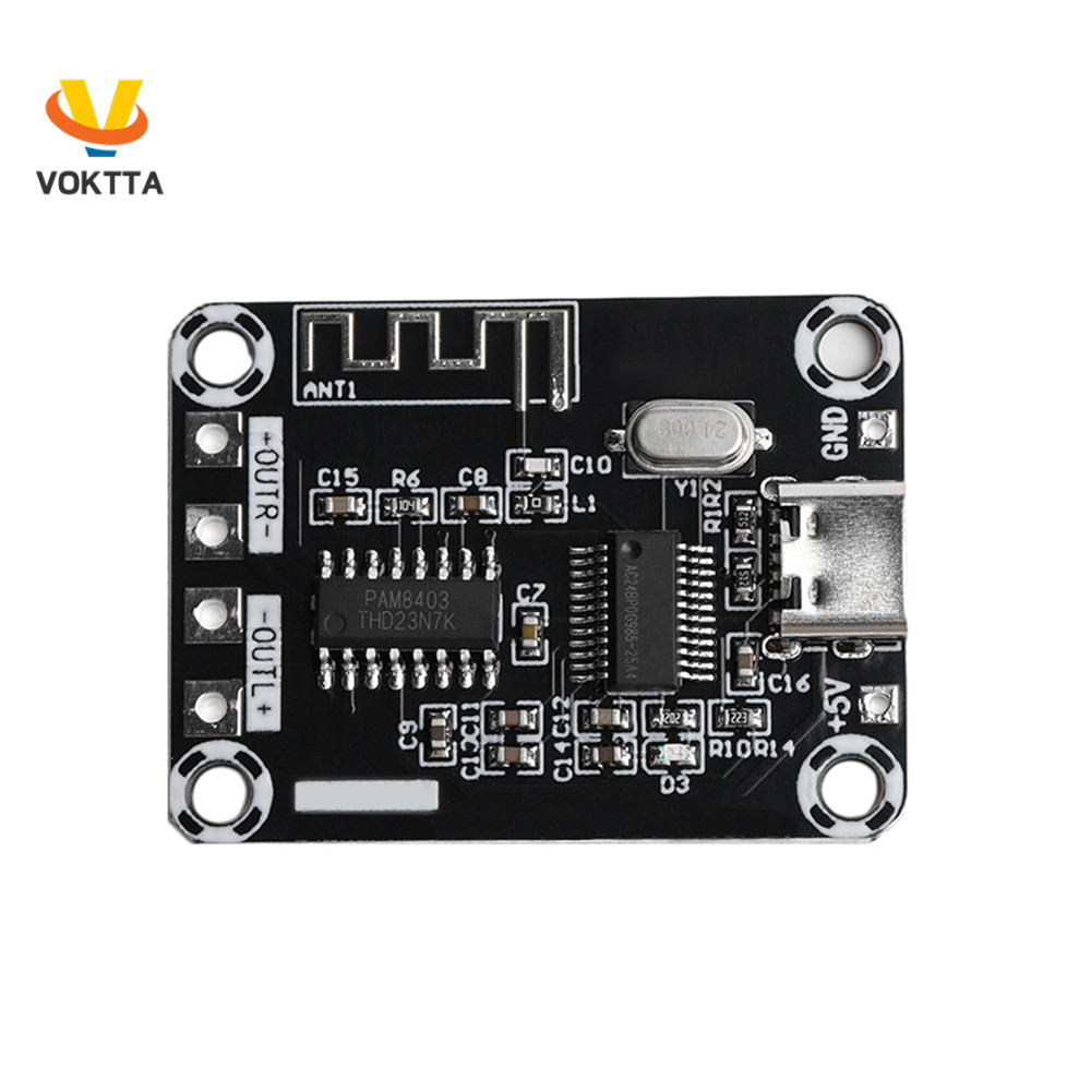 Voktta XH-A155 DC5V Mini PAM8403 Ultra-clear Class D บลูทูธเครื่องขยายเสียงดิจิตอล 5 W + 5 W + 5 W บ