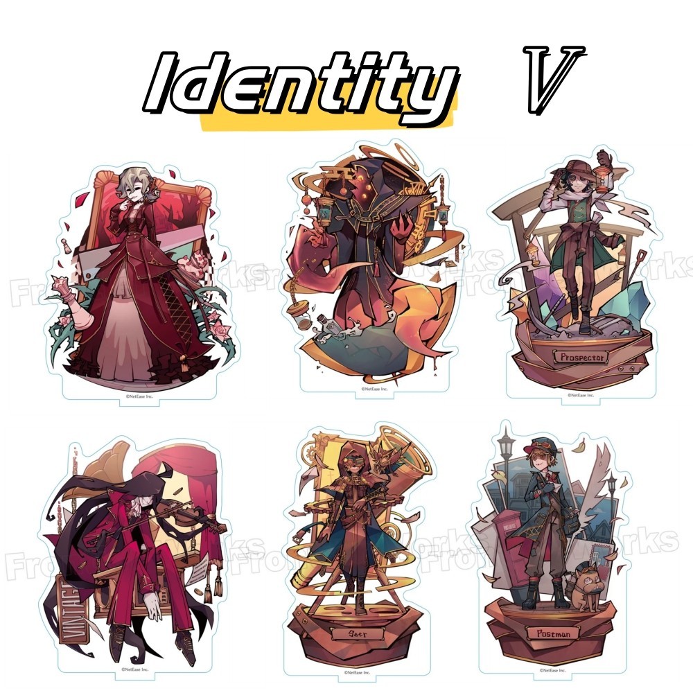 พวงกุญแจ สแตนดี้ ภาพวาดแก้ว Identity V Naib Mechanic Edgar Chibi ของตกแต่งโต๊ะเกมน่ารัก