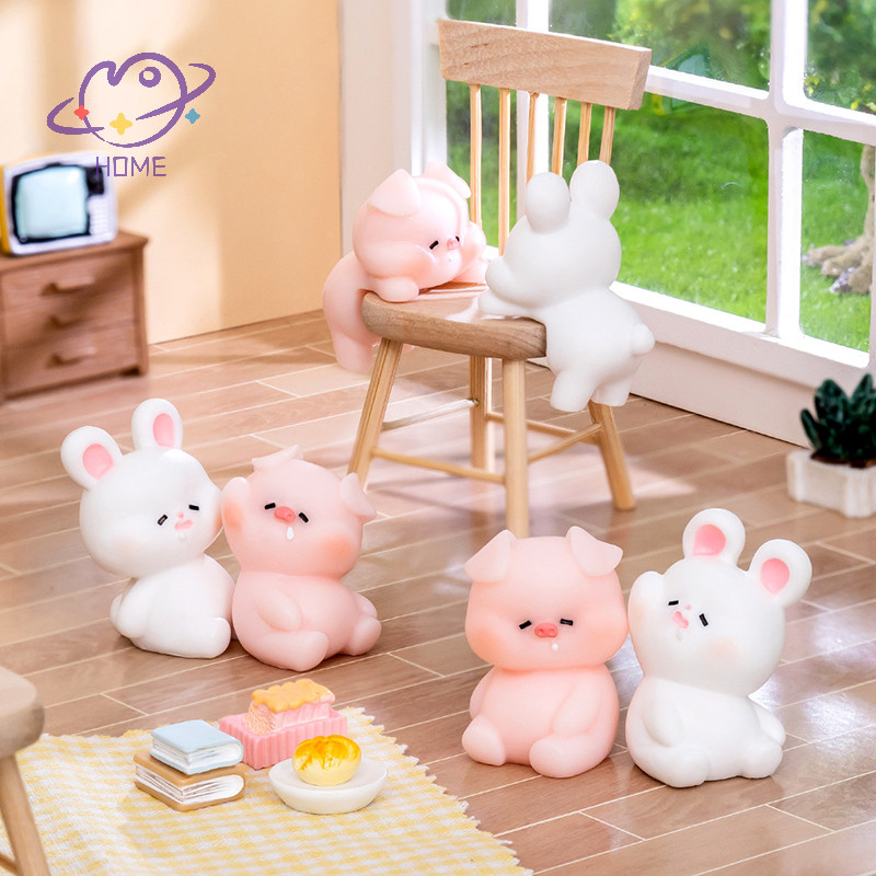[mayhome] Kawaii Piggy และ Chick ตกแต่งประติมากรรมเครื่องประดับขนาดเล็ก Micro ภูมิทัศน์เครื่องประดับตกแต่งรถเรซิ่น Figurines อุปกรณ์เสริมโต๊ะทํางาน {TH}