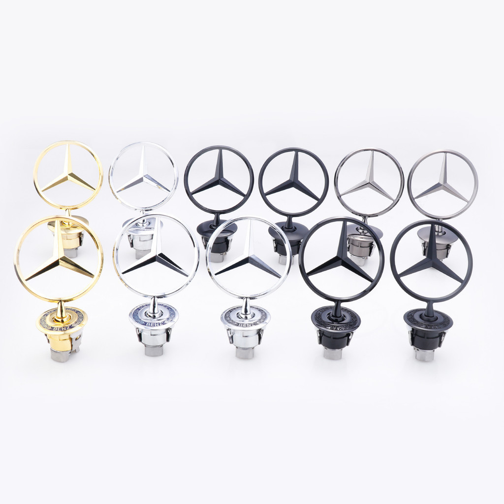 W210W221W212W204 McBach Hood โลโก้รถดัดแปลง Mercedes-Benz Hood ยืน E-Class C-Class S-Class E300L S350 โลโก้ด้านหน้า