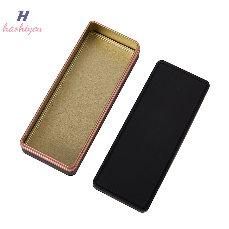 <haohiyou>Multicolor Tinplate กล่องเก็บของสี่เหลี่ยมคอนเทนเนอร์พร้อมฝาปิดกล่องดีบุกขนาดเล็กคอนเทนเนอร์ที่ว่างเปล่ากล่องเก็บกรณี Organizer Nice
