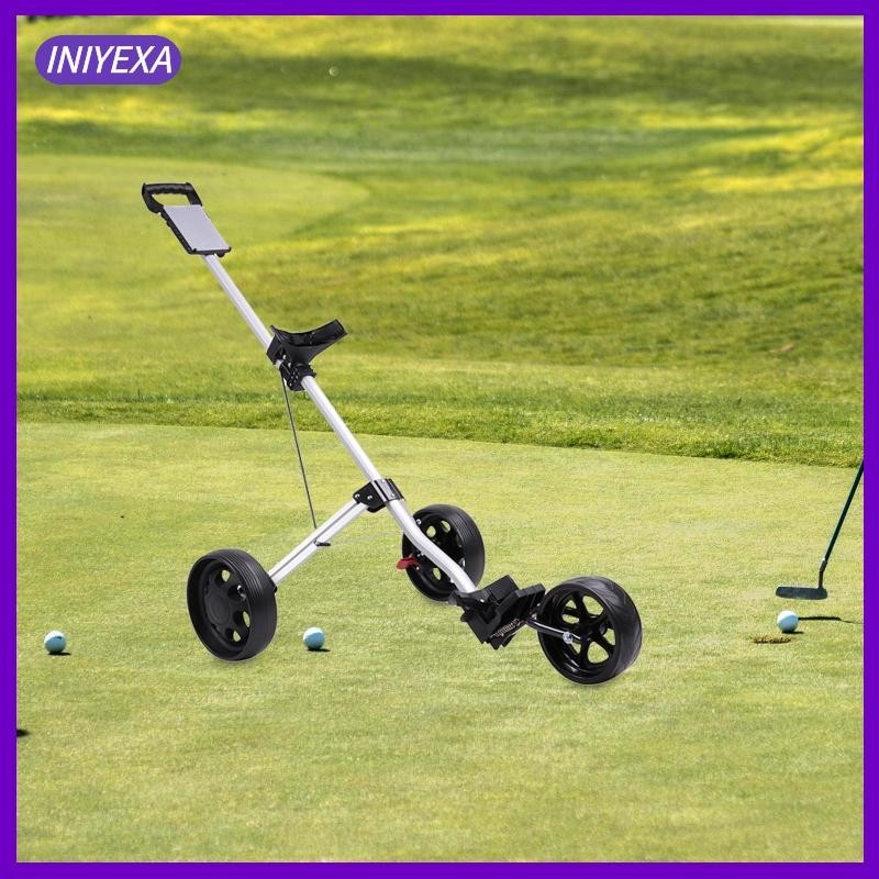 [Iniyexa] Pull Wheel รถเข็นมืออาชีพ รถเข็นกอล์ฟแบบพับได้ ถุงกอล์ฟน้ําหนักเบา รถเข็น Carrier รถเข็น รถเข็นกอล์ฟแบบกด