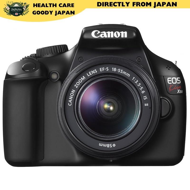 Canon Digital SLR Camera EOS Kiss X50 Lens Kit EF-S18-55mm F3.5-5.6 IS II Included Black KISSX50BK-1