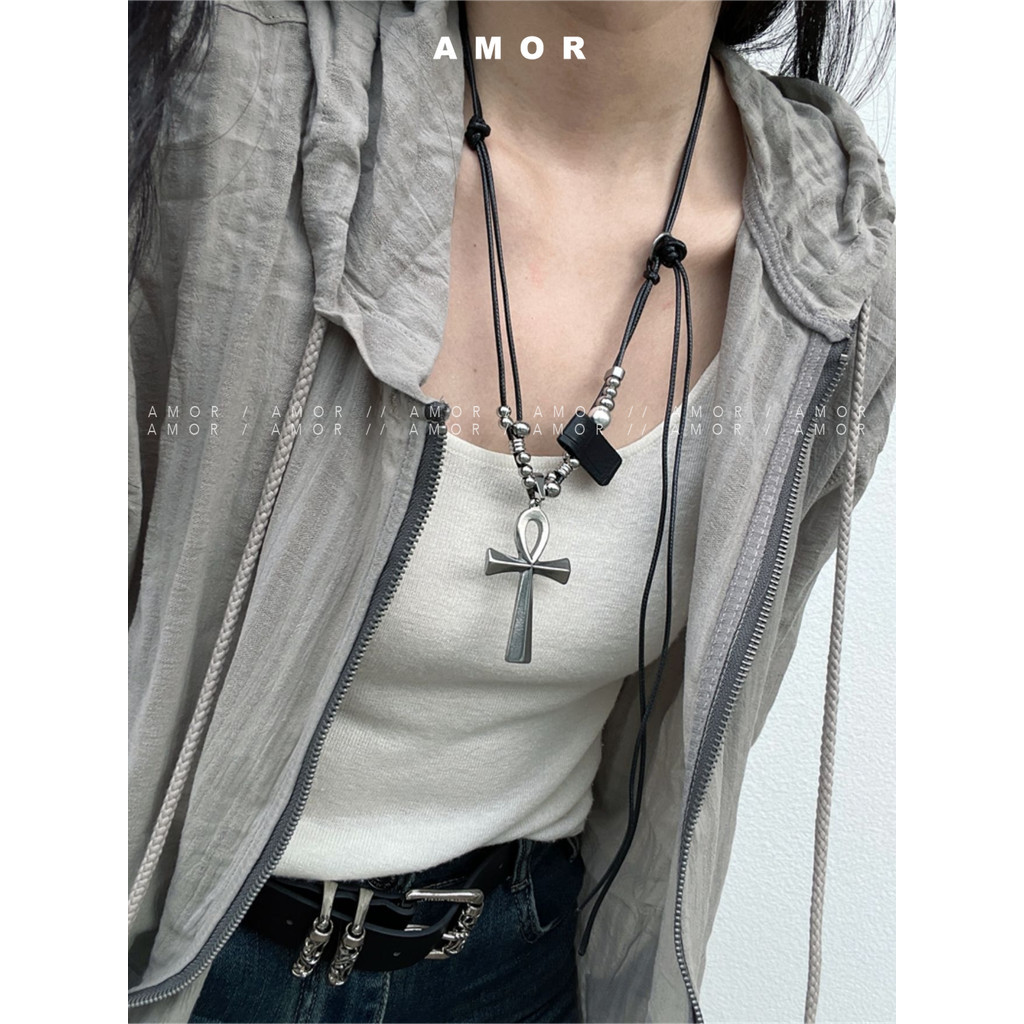 Unisex Cross, อุปกรณ์เสริมเฉพาะ, เชือกหนัง, สร้อยคอฮิปฮอป