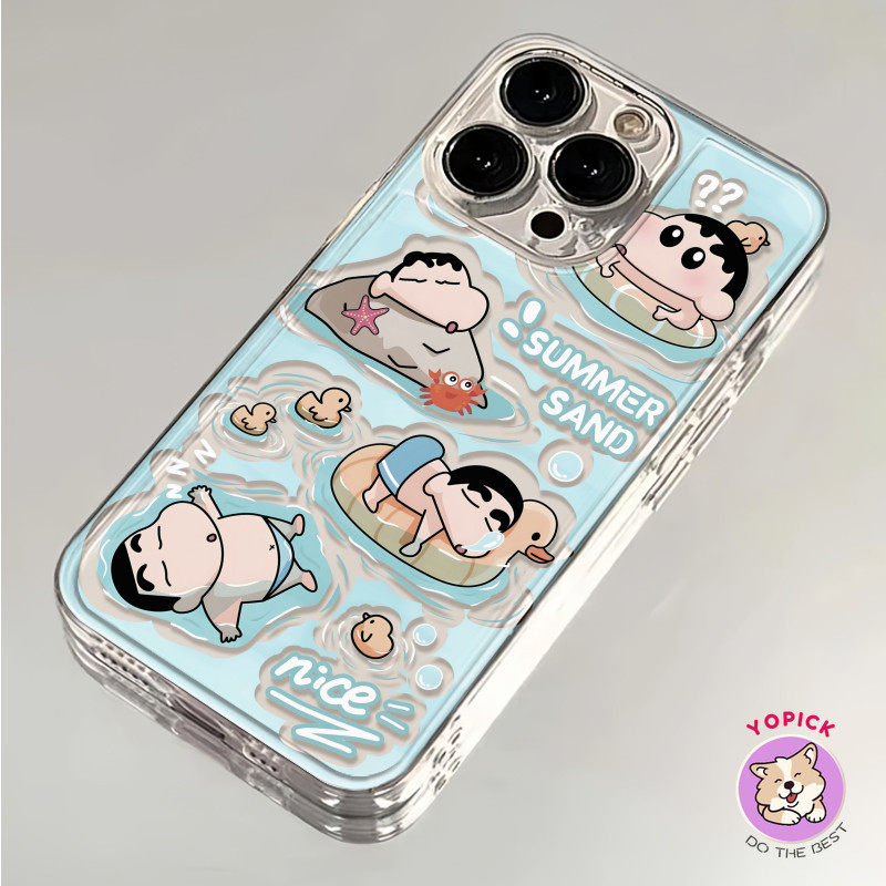 ฤดูร้อนว่ายน้ําน่ารักการ์ตูนเคสโทรศัพท์สําหรับiphone 12ProMax 11 12 13Mini 14 15Plus 11 Pro Max X XR XS Max 6 7 8 Plus SE2020 น่ารักฝาครอบโทรศัพท์ผู้หญิงซิลิโคนนุ่มกรณีTA