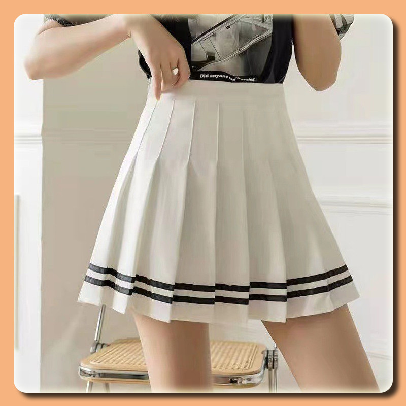 [YTL] ฤดูร้อน กระโปรงเกาหลี กระโปรงกีฬา เอวสูง Mini Skirt A-Line มีหลายสี ทันสมัย
