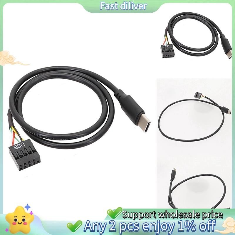 Usb 9Pin to USB Type C สําหรับเมนบอร์ดคอมพิวเตอร์ไปยัง USBC หน้าจอรอง PC หน้าจอ LCD 9Pin สาย USB อะแ