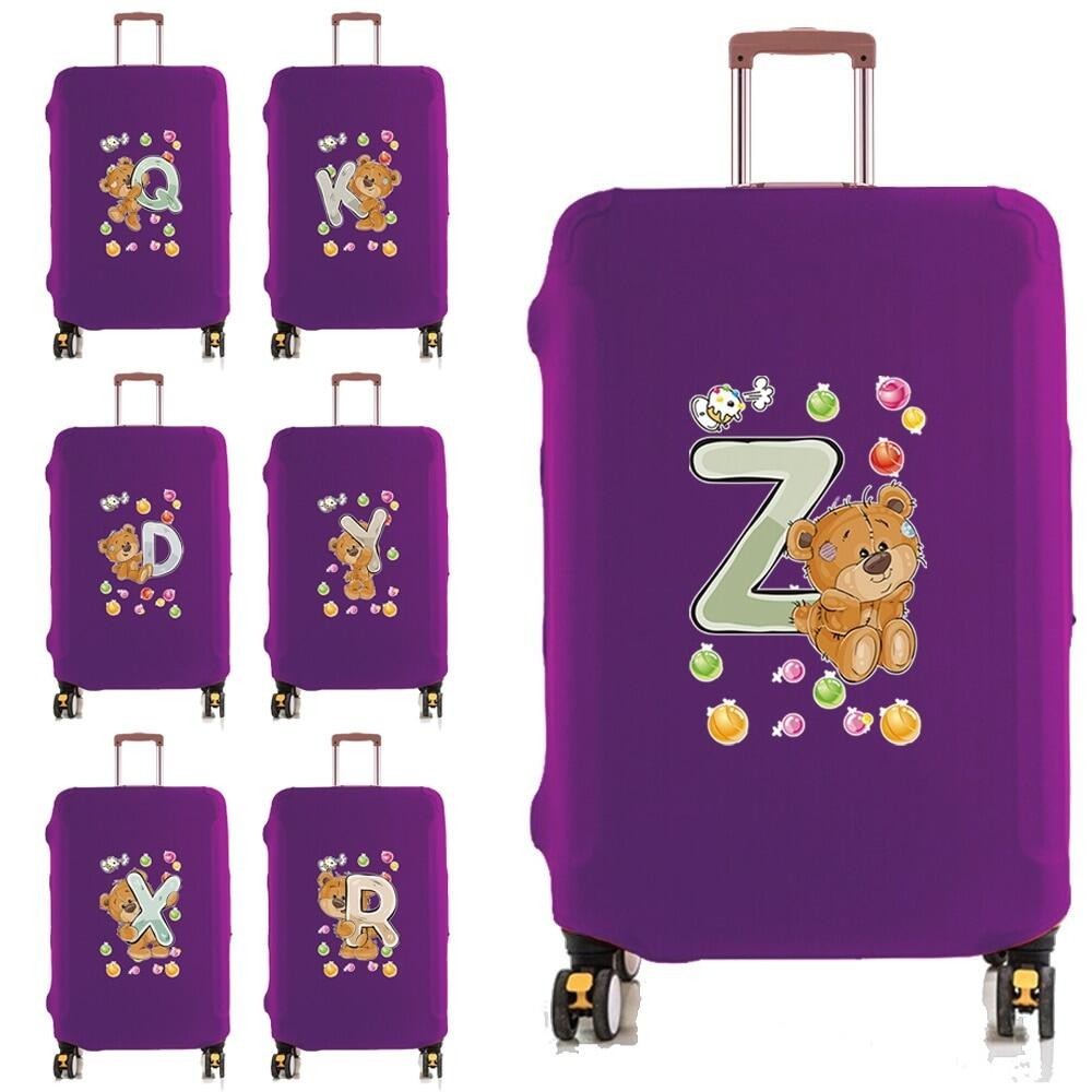 ผ้าคลุมรถเข็นแฟชั่นหมีน่ารักพิมพ์กระเป๋าเดินทางยืดหยุ่นฝุ่นฝาครอบ 18-32 นิ้วใหม่กระเป๋าเดินทางอุปกรณ์เสริมที่จำเป็น