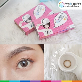 ตาหวาน (กล่องชมพู) O MODEL คอนแทคเลนส์สี รายเดือน maxim น้ำตาล O Brown