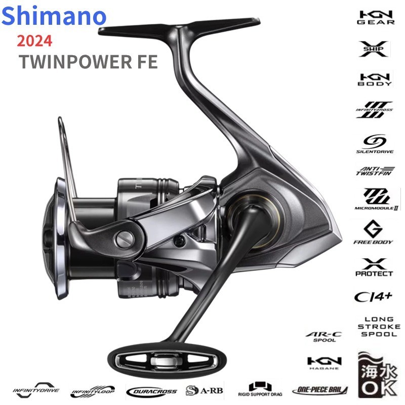 2024 Shimano Twin Power TWINPOWER FE รอกตกปลาปั่นน้ําเค็ม C2000S C2500SXG C3000 C3000XG 4000M 4000PG