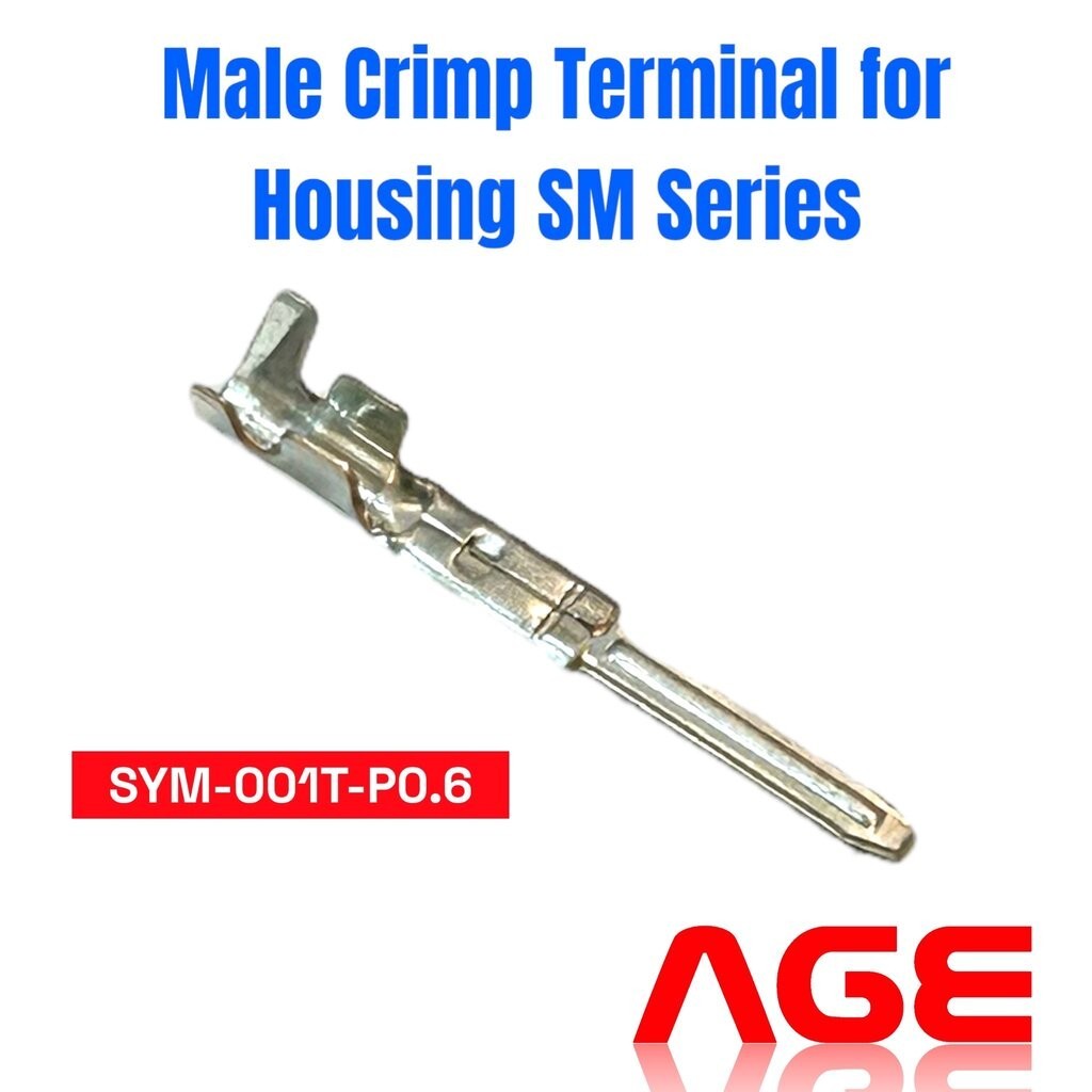 Male Crimp Terminal for Housings SM / RCY Series, 22AWG-28AWG, SYM-001T-P0.6