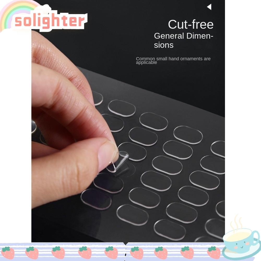 Solighter 40 ชิ้น/เซ็ตกล่องสติกเกอร์เท้า,กล่องเก็บของ Strong Popmart Dot กาว,ไม่มีร่องรอยโปร่งใสคงที่เทปกาวอะคริลิคใสเทปสองด้าน
