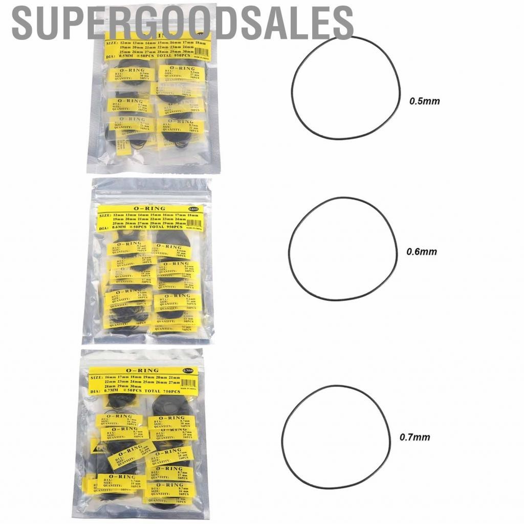 Supergoodsales Universal ยาง O-Ring นาฬิกาปกหลังซีลปะเก็นชุดเปลี่ยน O-แหวน