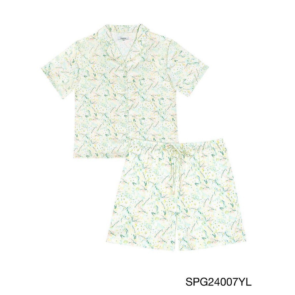 Sabina Sleepwear Nightwear เซ็ตชุดนอน รหัส SPG24007YL - สีเหลืองอ่อน