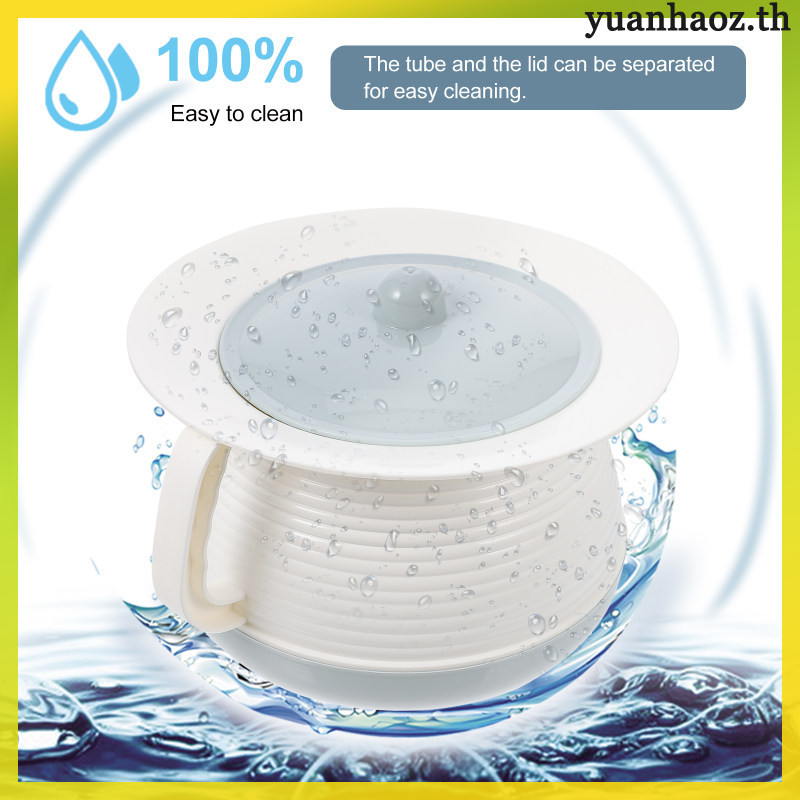 1pc กระโถนพลาสติกผู้สูงอายุ กระโถนในบ้าน แบบเรียบ พร้อมฝาและหูจับ