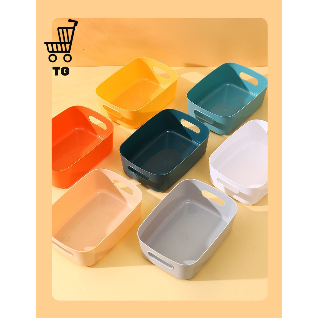 กล่องเก็บของเดสก์ท็อปสี่เหลี่ยมสำนักงานกุญแจโต๊ะเครื่องสำอางจัดตะกร้าเก็บของห้องครัวกล่องเก็บของ G2065 - รูปที่ 3