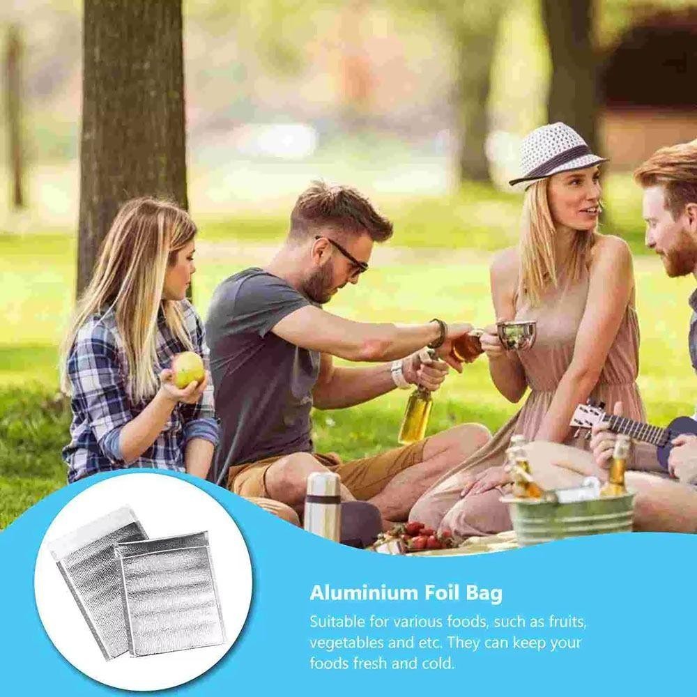 ดอกกุหลาบ 50ชิ้น/แพ็คถุงอลูมิเนียมฟอยล์,อาหารการจัดส่งความร้อน ค มาถึง กระเป๋าฉนวนกันความร้อน,เครื่องดื่มเก็บน้ําแข็งเย็นอบอุ่นที่มีการปิดถุงเย็ - รูปที่ 2