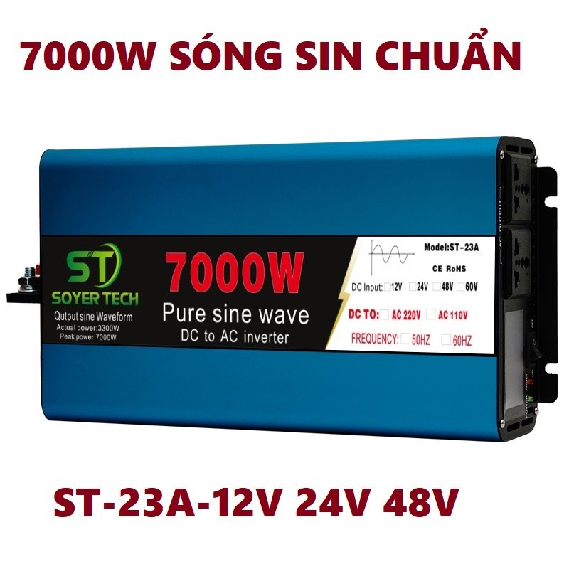 7000W Standard Sine Power Converter - 12V/24V/48V ถึง 220V Standard Sine Power Converter 7000w - รหั