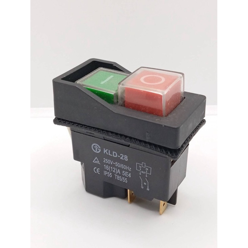 KLD-28 สวิตช์แม่เหล็กไฟฟ้า 4Pin 16A สําหรับผู้เริ่มต้น สวิตถ่ายจากสินค้าจริงส่งจากกทม