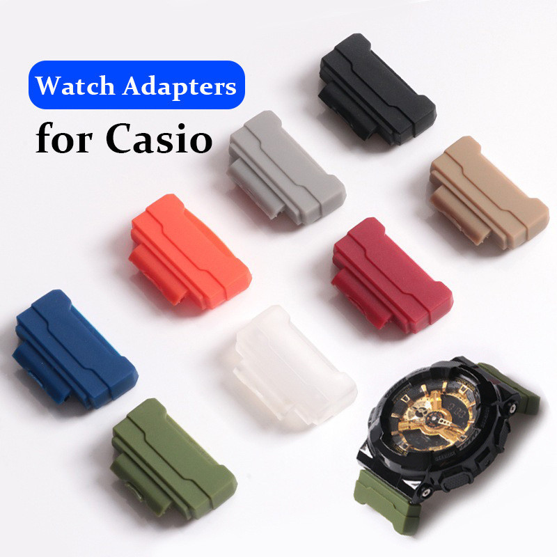 16 มม.TPU ยางนาฬิกาตัวเชื่อมต่ออะแดปเตอร์สําหรับ Casio G-SHOCK GA100 GA200 GLX5600 G5600e DW5600/610 DW6900 G8900 GLS100 อะแดปเตอร์เรซิน