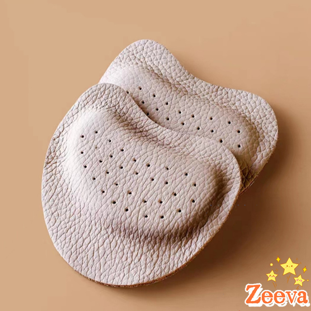 Zeeva【มีสินค้าในสต๊อก】 แผ่นรองเท้า กันลื่น ฟองน้ําหนาติดหน้าเท้า ยืดหยุ่นนุ่มเท้า  Women insoles