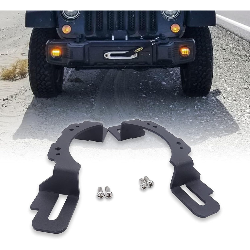 ไฟตัดหมอก LED 4นิ้วรุ่นครบรอบ75th 10th แผ่นยึดกันชนหน้าสำหรับ2013-2023รถจี๊ป JK JL ฮาร์ดร็อค