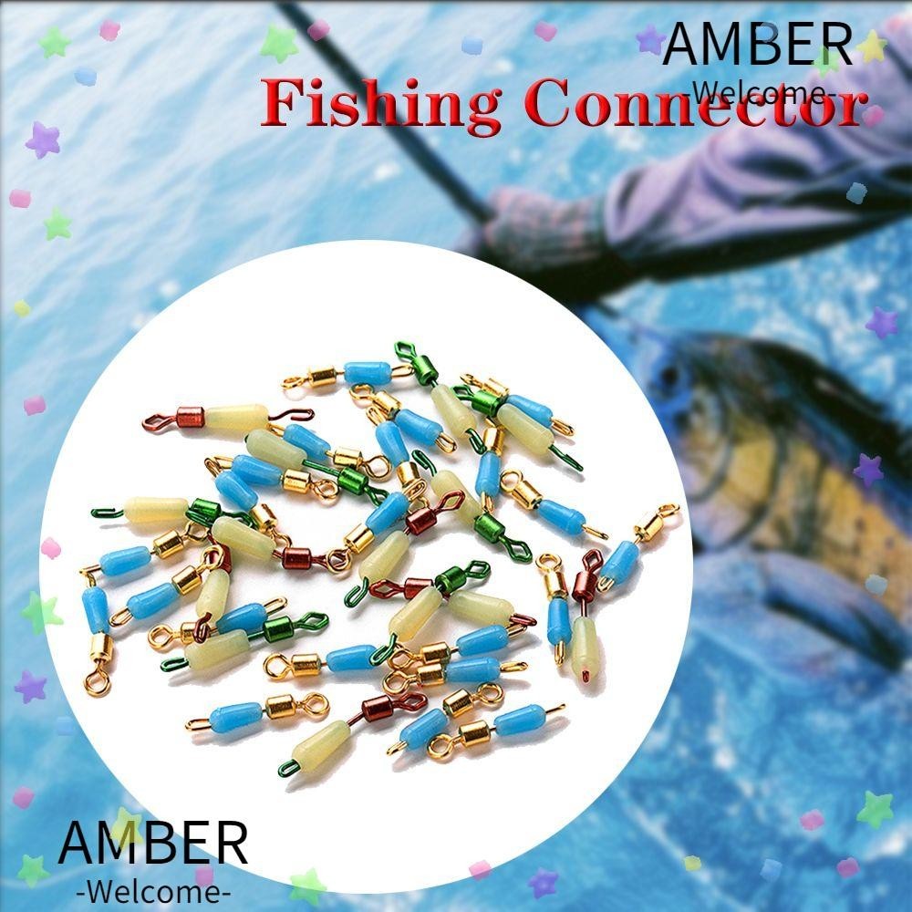 Amber ตะขอเชื่อมต่อรอกตกปลา รูปขวดน้ํา 30 20 ชิ้น ต่อชุด