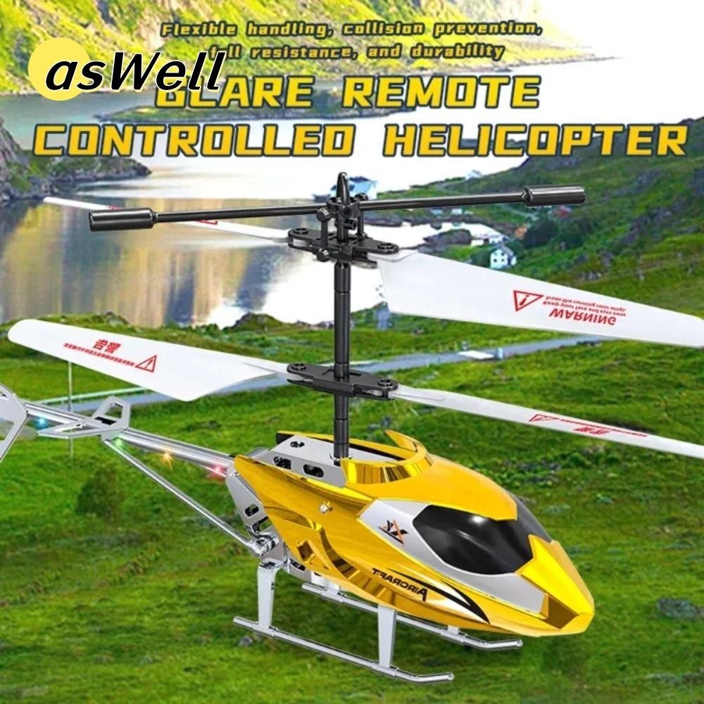 Aswell RC เฮลิคอปเตอร์, 3.5CH 2.5CH โลหะรีโมทคอนโทรลเครื่องบิน, งานอดิเรกสีแดง/สีฟ้า/ทอง/เงิน USB ชาร์จ Mini Drone ของขวัญวันเด็ก