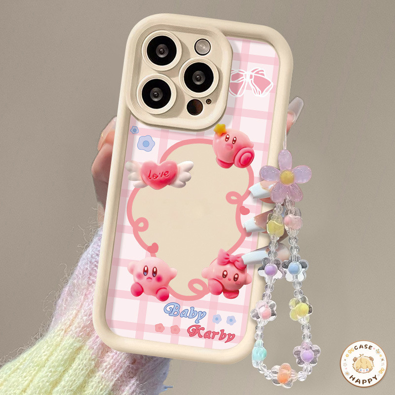 การ์ตูนสร้างสรรค์น่ารักเคอร์บี้รักหัวใจปีก แองเจิลอายส์ซ เคสไอโฟน 11 15 12 13 14 Pro Max 8 7 15 Plus XS XR X Max SE 2020