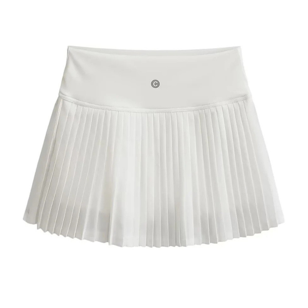 (no brand) กระโปรงกอล์ฟ ผู้หญิง (EC-QZ004) Women's Golf Pleated Skirt สีขาว สีดำ
