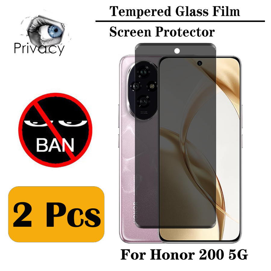 2 ชิ้น Honor 200 5G ความเป็นส่วนตัว Anti-Spy ป้องกันหน้าจอสําหรับ Honor 200 90 X9B X9A X8B X7B X6B P