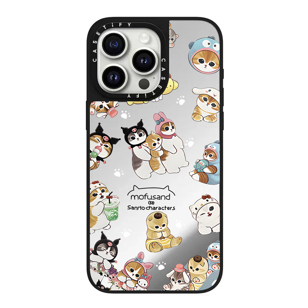 Disguised Cat Mirrorเคสโทรศัพท์สําหรับIPhone 15 ProMax 15Pro 15 14 13 12 11 Pro Maxกรณีห่อกันกระแทกMatte Frostedด้านหลังอะคริลิค