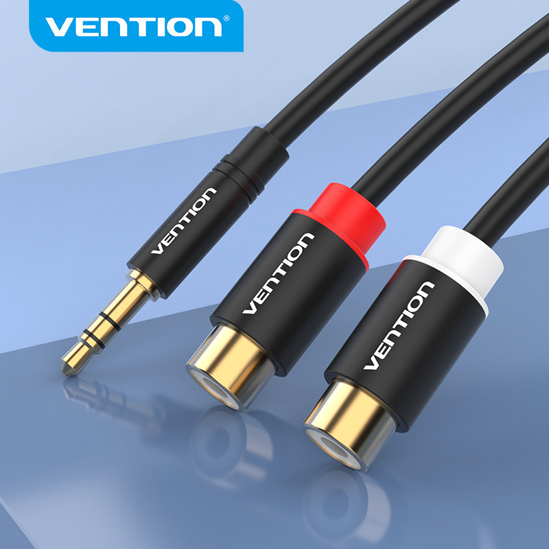 VENTION การระบายอากาศ สายเคเบิล ถึง 3.5 มม. ถึง 2 อาร์ซีเอ ชายกับหญิงสําหรับแล็ปท็อป