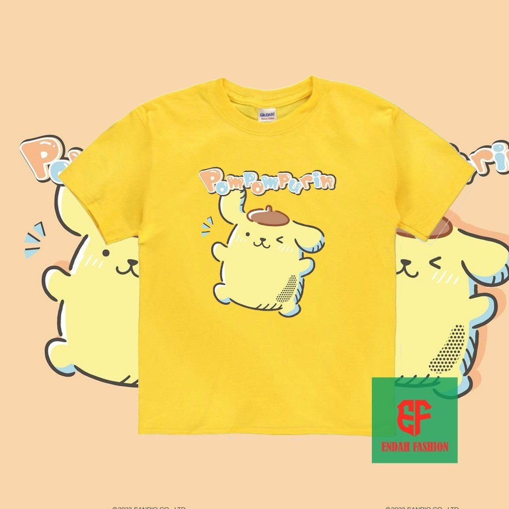 เสื้อยืดแขนสั้นสำหรับเด็กน่ารัก เสื้อยืดเด็ก Pompompurin cotton 100cm-150cm