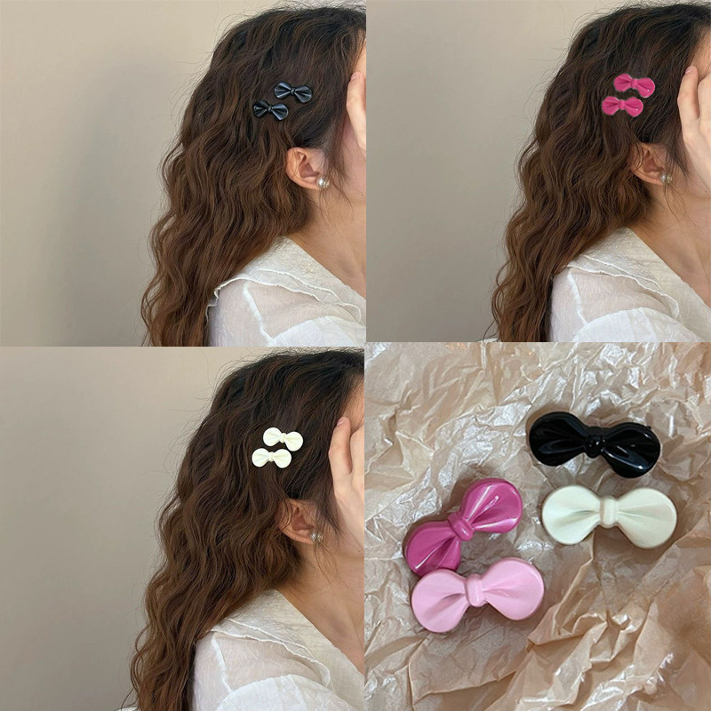 แฟชั่นน่ารัก Bowknot Hairpin Bang คลิปกิ๊บ Duckbill คลิปเครื่องประดับผม