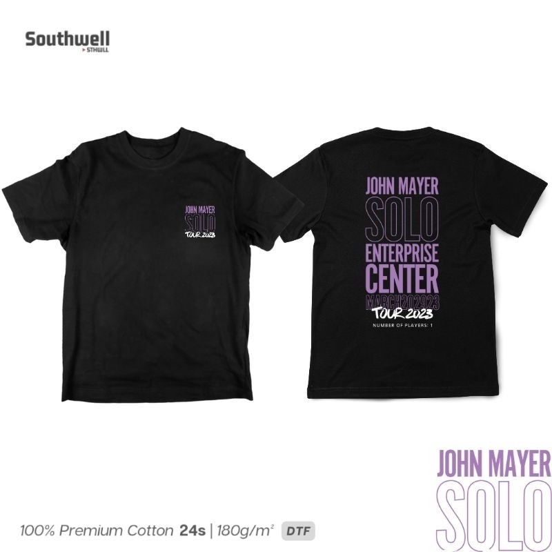 John Mayer Solo Tour 2023 cotton100% shirt