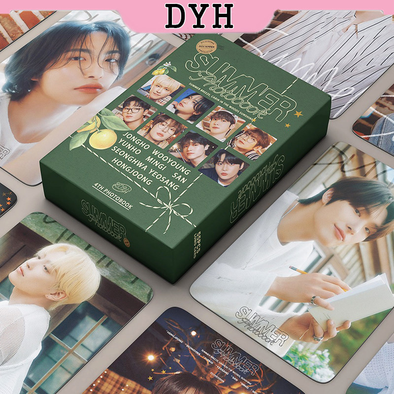 การ์ด ATEEZ อัลบั้ม โปสการ์ด 2024 SUMMER PHOTOBOOK KPOP LOMO Card 55 ชิ้น/กล่อง