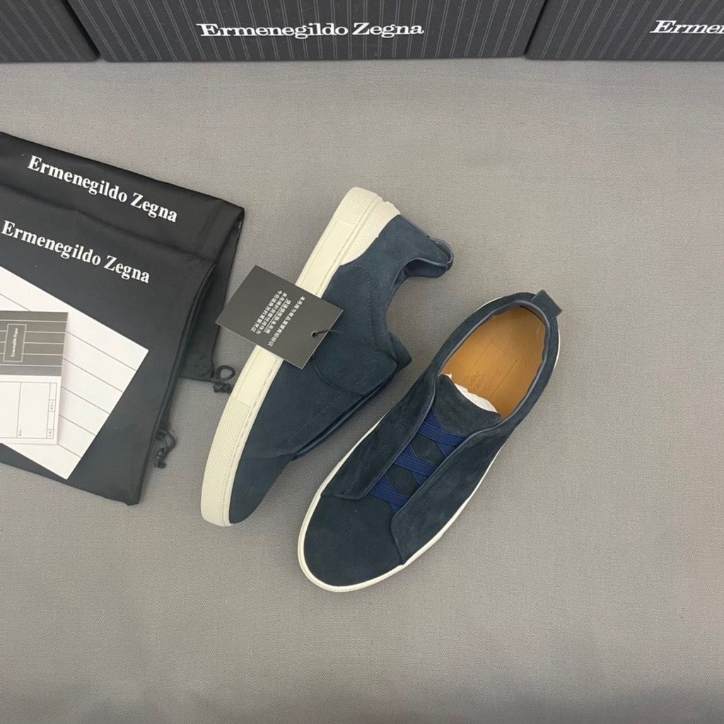 ZEGNA Men s Shoes · รองเท้าผ้าใบหนัง Fashion Casual · ล่าสุด · B