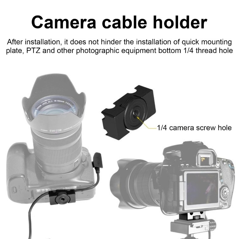 Okee Tether กล้อง DSLR ดิจิตอลสาย USB บล็อกล็อคคลิป Clamp Mount to กล้องขาตั้งกล้อง Quick Release แผ่น Tethering Cab