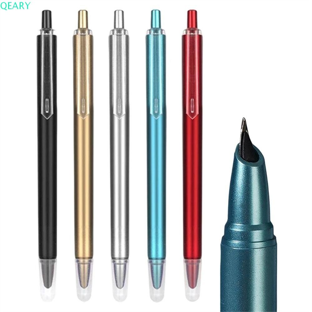 Qeary Fountain Pen อุปกรณ์โรงเรียนแบบพกพาเครื่องเขียน 0.38 มม.โลหะธุรกิจ Retractable Fountain ปากกา