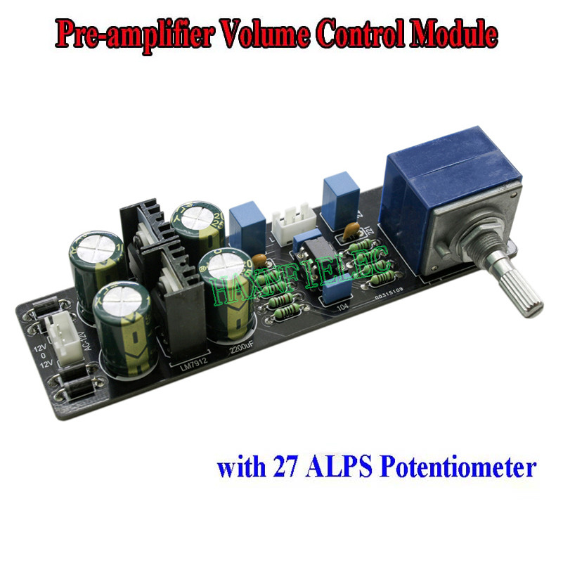 Preamplifier Tone Board Preamp Volume Control Module With 27 ALPS Potentiometer