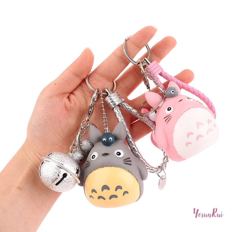 Yosunrui] การ์ตูน Bell Totoro พวงกุญแจ Voiced พวงกุญแจผู้หญิงพวงกุญแจ Trinket พวงกุญแจกระเป๋ารถ Pendent Charm อะนิเมะอุปกรณ์เสริมใหม่