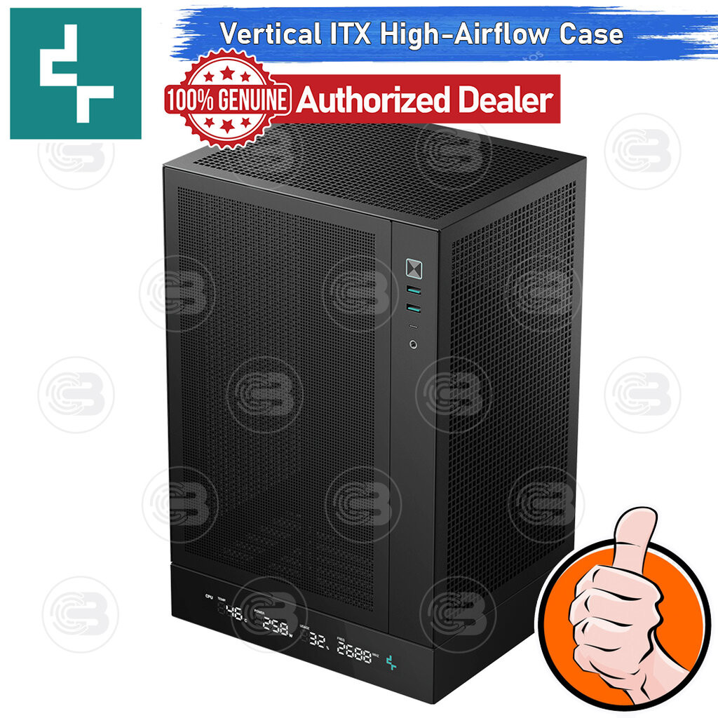 [CoolBlasterThai] DEEPCOOL CH170 Digital Vertical ITX High-Airflow PC Case Black ประกัน 1 ปี