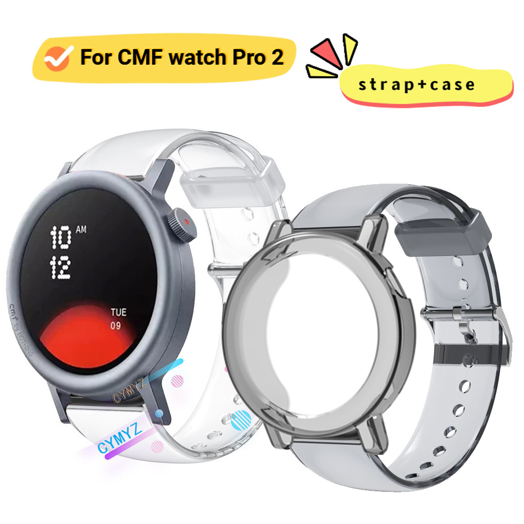 Cmf Watch pro 2 กรณีป้องกันหน้าจอ CMF Watch pro 2 Soft TPU สายโปร่งใส CMF Watch pro 2 สายนาฬิกาอัจฉร