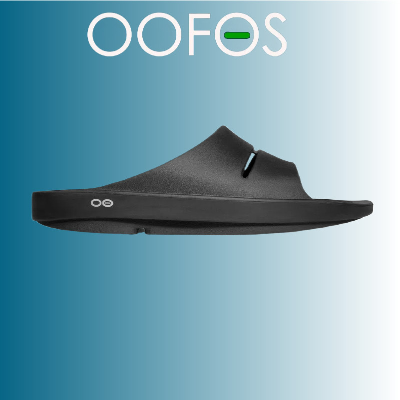 รองเท้าแตะเพื่อสุขภาพ COD Ufoam Material นุ่มสบายเท้า OOFOS (สีดำ) Foot Health