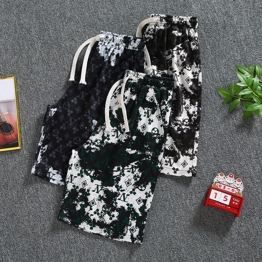 CF.HOME กางเกงขาสั้น กางเกงขาสั้นชายหาดเอวยางยืด ใส่ได้ทั้งชายหญิงสบายตัว เอว28“-40 ผ้าบางแห้งเร็ว D