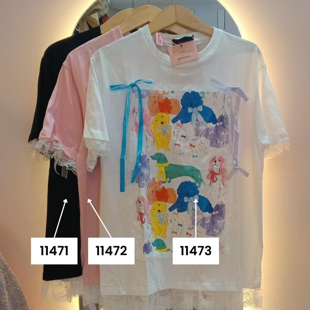 1147 เสื้อยืด Zitong เกาหลีพรีเมี่ยม